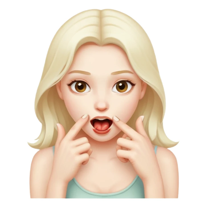 has a playful, flirty expression, biting its fingershas a playful, flirty expression, biting its fingers sticker