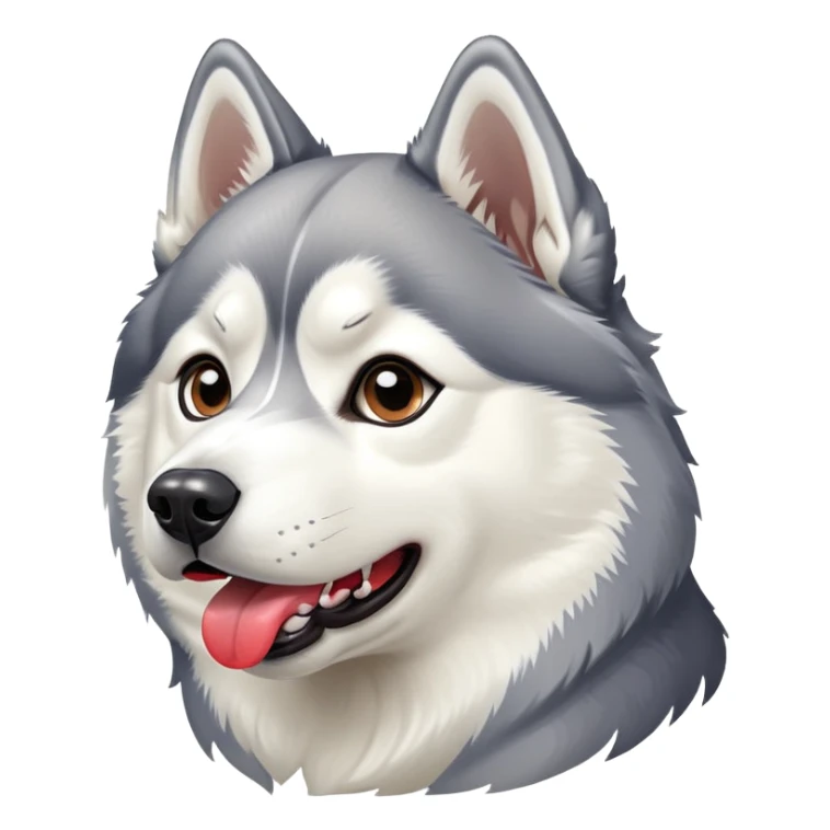 Un  husky siberiano con la lengua afuera sticker