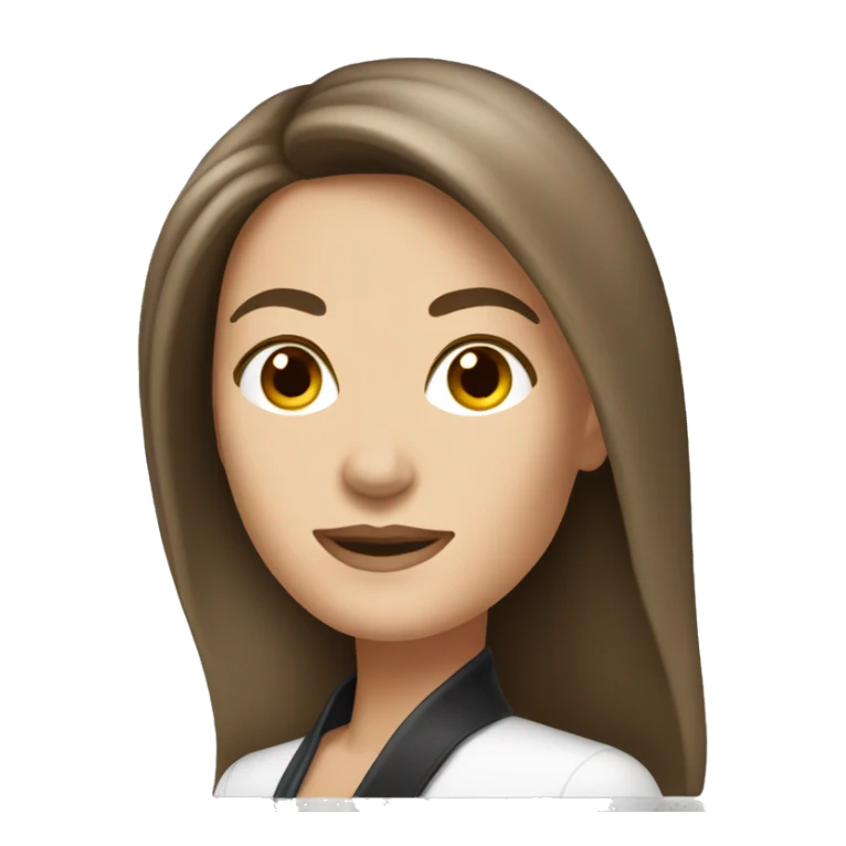 Elegant brunette hair white woman  sticker