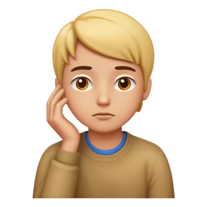 Create a realistic emoji of a person making some decisions  sticker