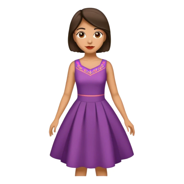 Hispanic woman in dress sticker