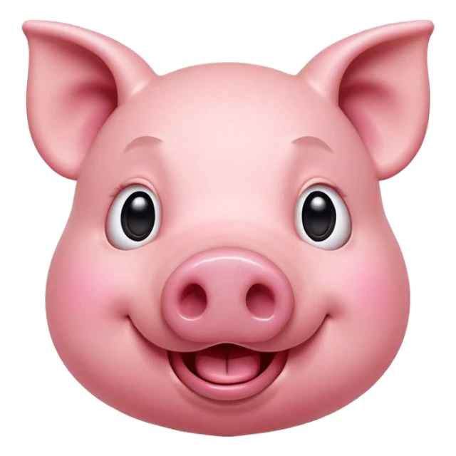 Cinematic Comical Pig Portrait Emoji, Head tilted dramatically with an exaggeratedly amused expression, featuring a striking rosy-pink hide with a playful snout and wide, expressive eyes filled with playful disbelief, Simplified yet hilariously expressive features, highly detailed, glowing with a slightly sassy glow, high shine, dramatic yet playful, stylized with an air of cheeky mischief, bright and endearing, soft glowing outline, capturing the essence of a spirited and over-the-top pig, so meme-worthy it feels like it could oink its way into internet fame instantly! sticker