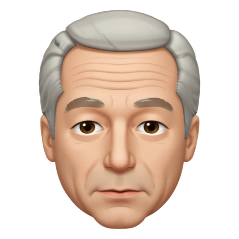 Jeffrey Epstein with eyes shut and puckered lips sticker