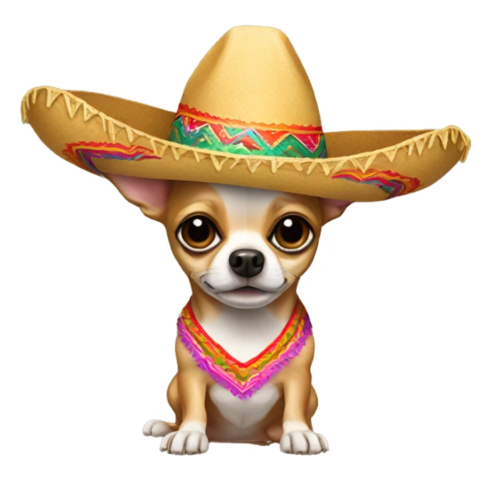 Chihuahua with a sombrero sticker