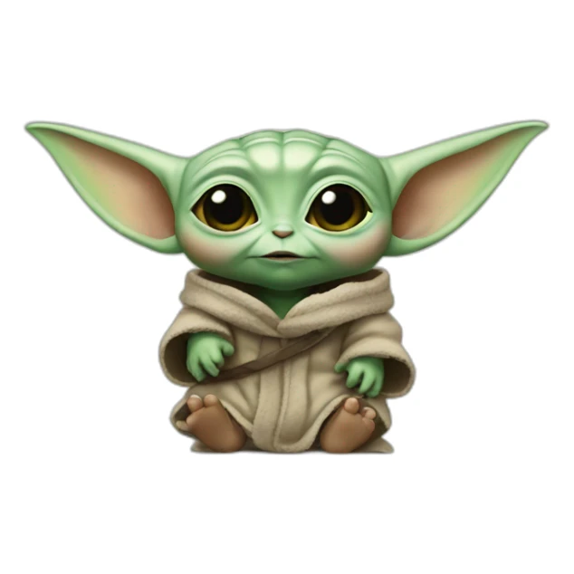 baby yoda in Ukraine sticker