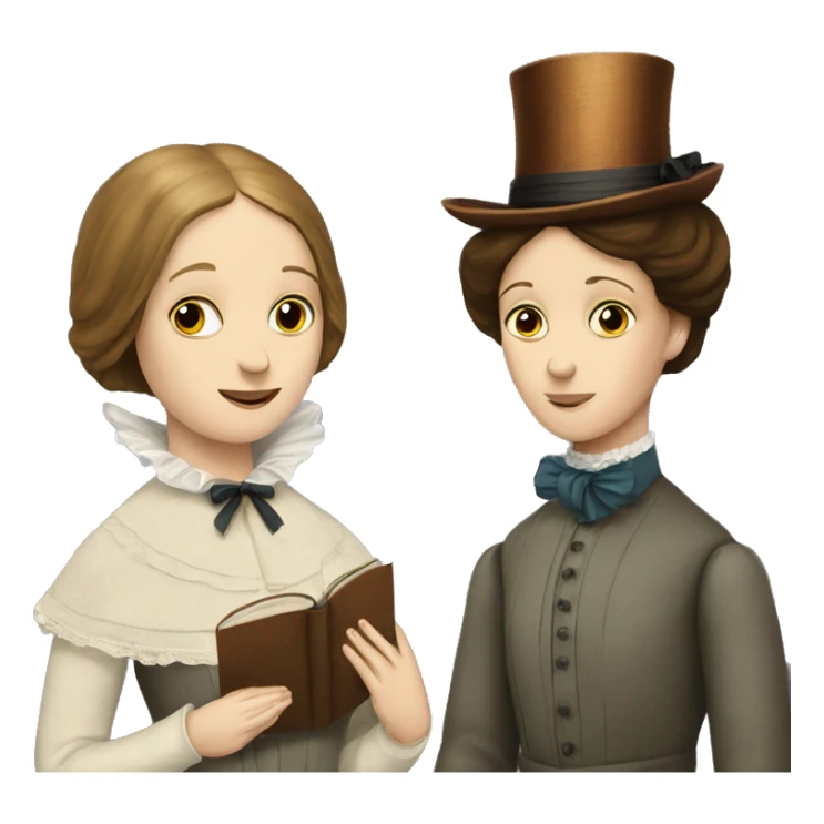 Charlotte Bronte and a butterfly sticker