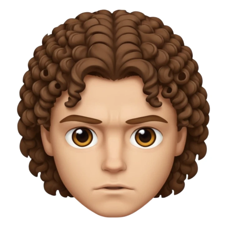 Anakin skywalker scar left eye curly brown hair sticker