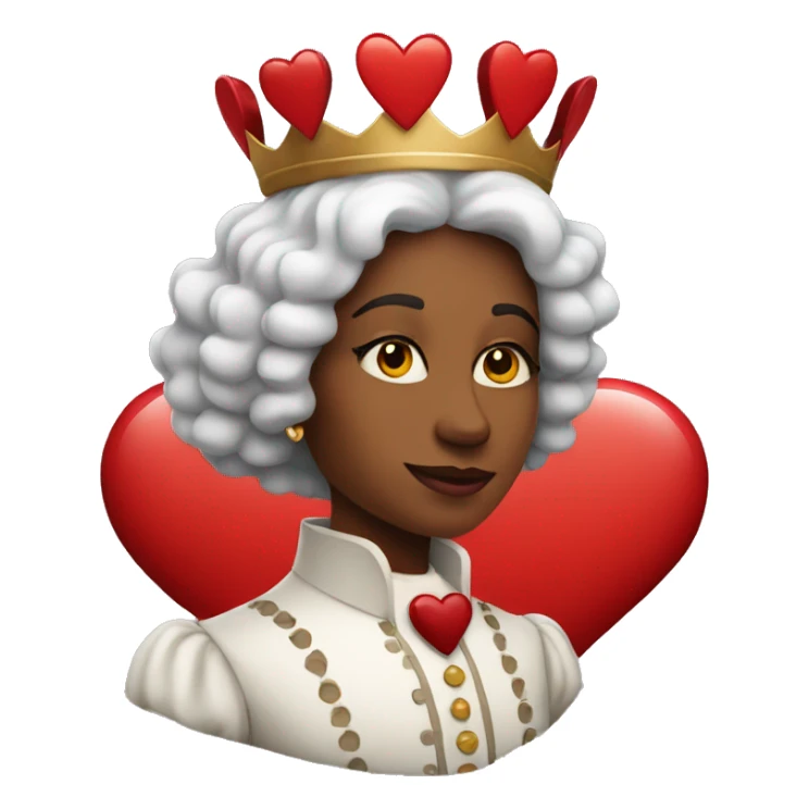 coloured queen of hearts emoji sticker