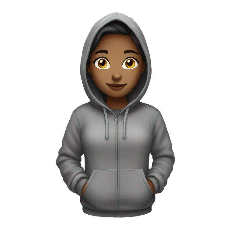 Girl with hoodie sticker