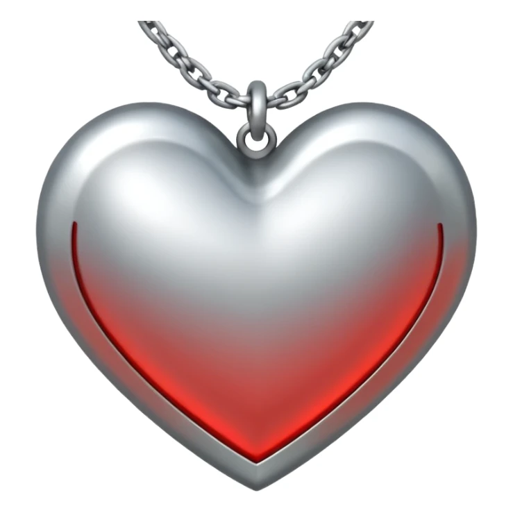 A metal heart with a chain wrapped around sticker