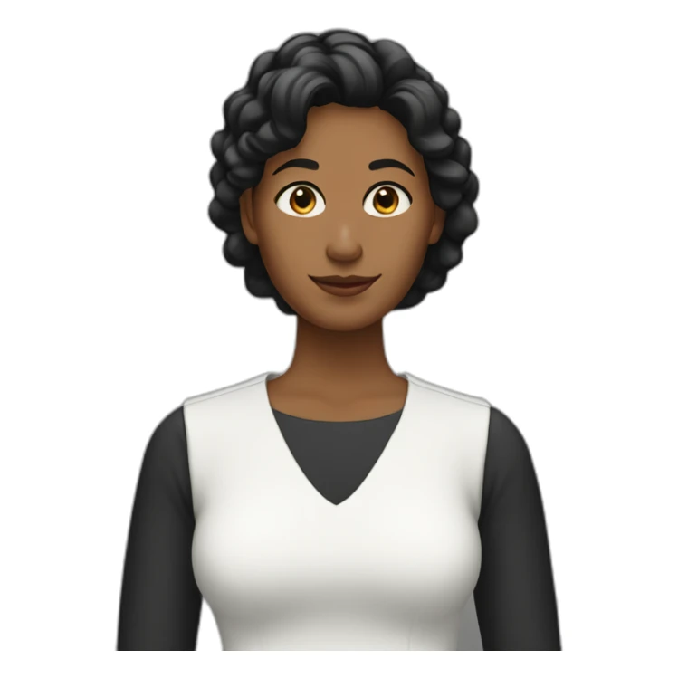 mujer mezclsa de raza negra y blanca sticker