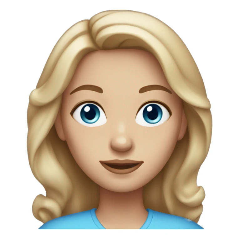 woman with light brown hair and blue eyes with long eyelashes sticker
