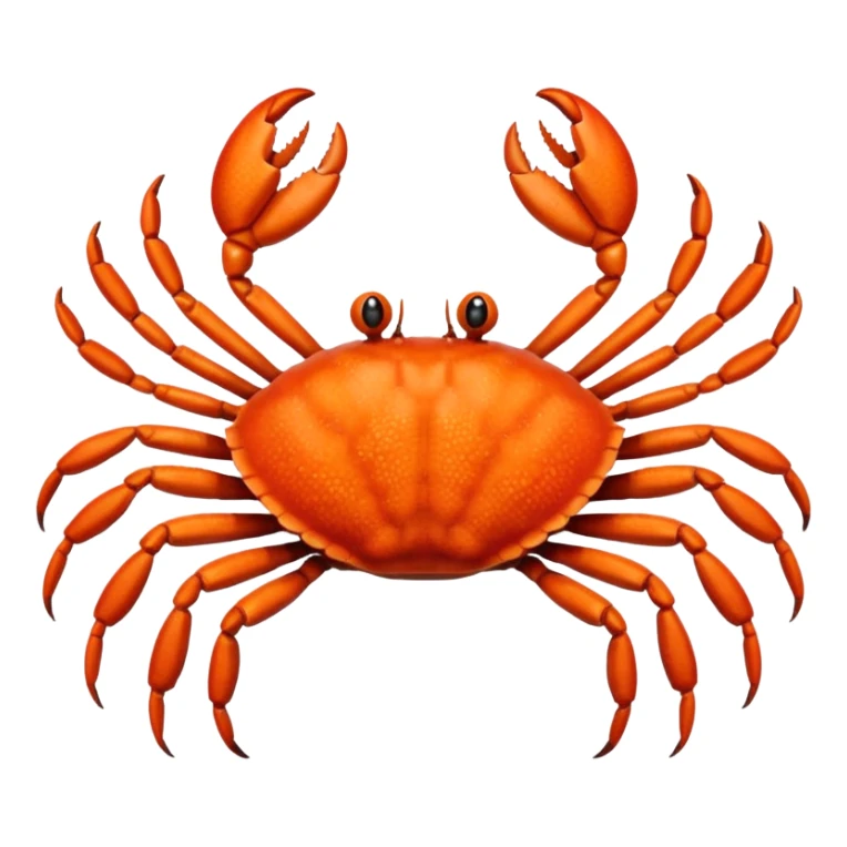 A crab with a total of eight legs sticker