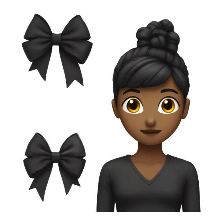 Black bow sticker