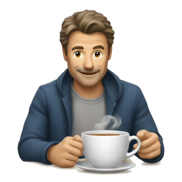 Un homme qui boit du thé sticker