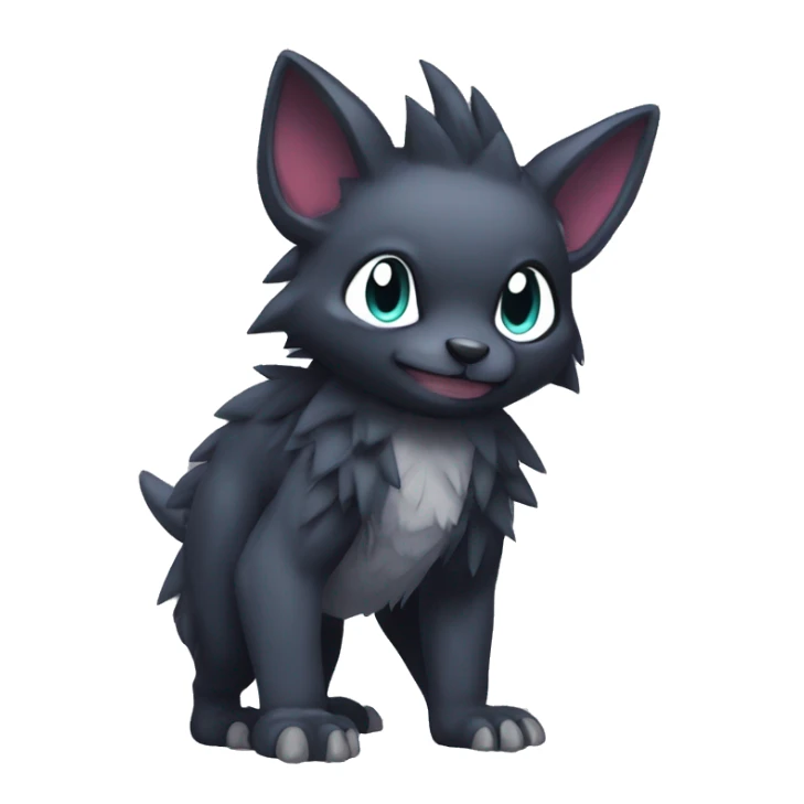 Cute cool dark edgy animal hybrid Fakemon full body sticker