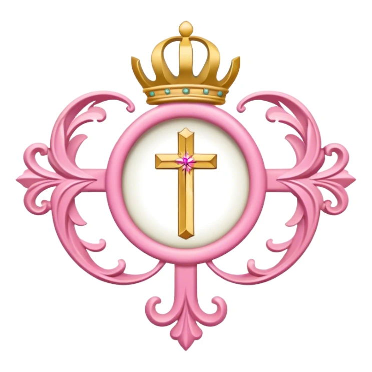 ave maria's emblem with a touch of pink sticker