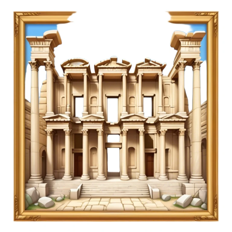 Cinematic Realistic The Library of Celsus Emoji sticker