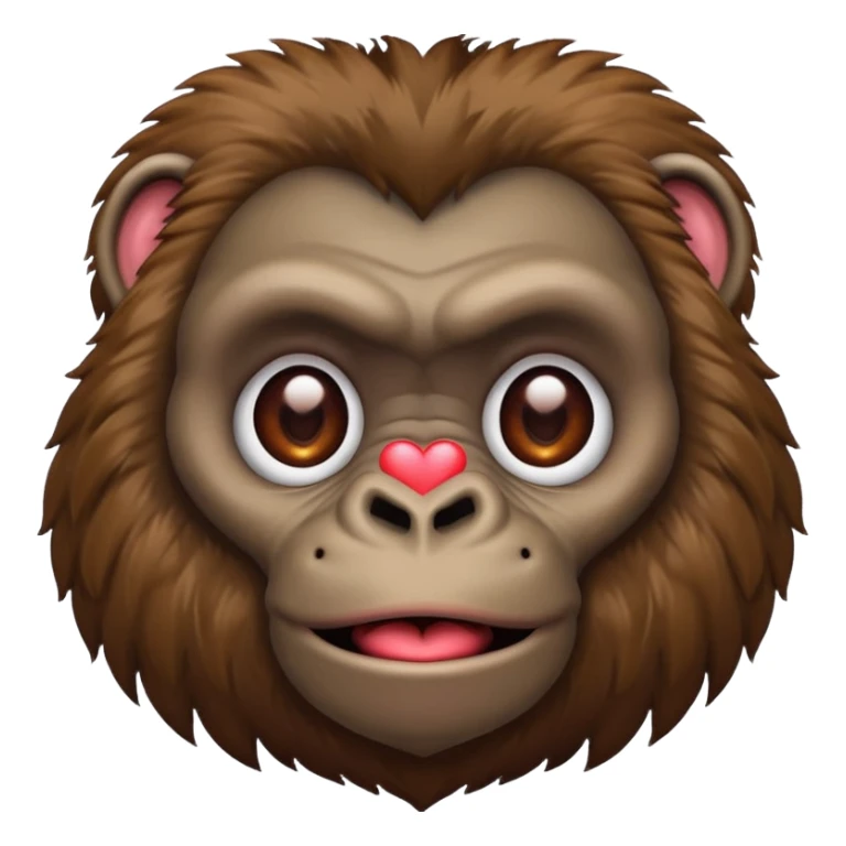 Gorilla with heart eyes sticker