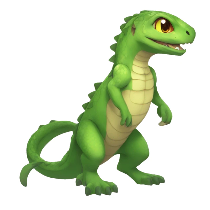 Anthro Sona Fakemon Reptile Full Body sticker