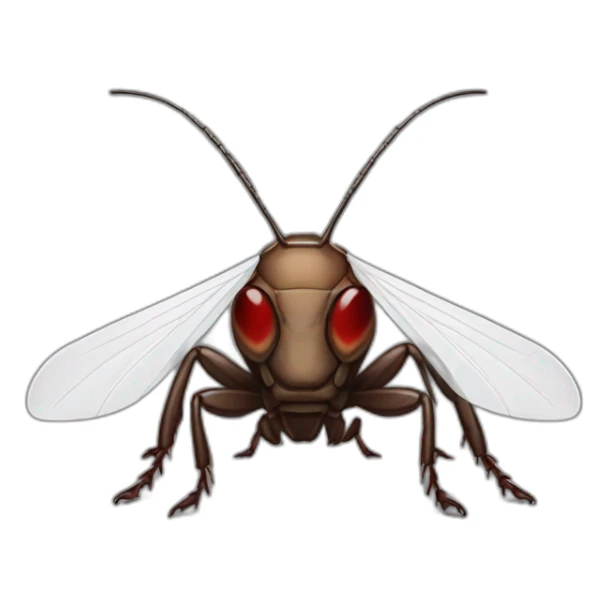 cockroach with jiu-jitsu outfit and red eyes sticker