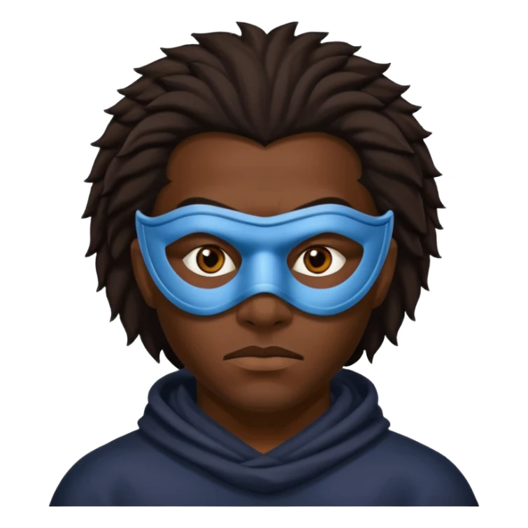 African American mafia with a mask sticker