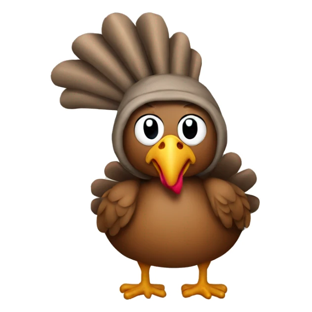 Turkey wearing a hoodie sticker