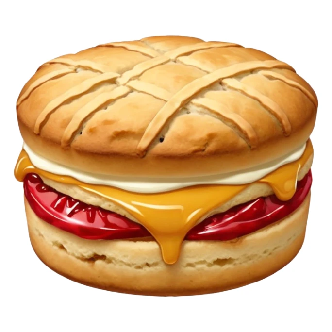 just one scone, no layers in the middle sticker