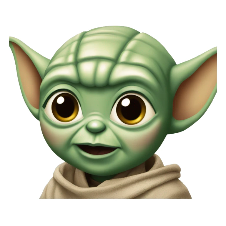 Baby Yoda craze face sticker