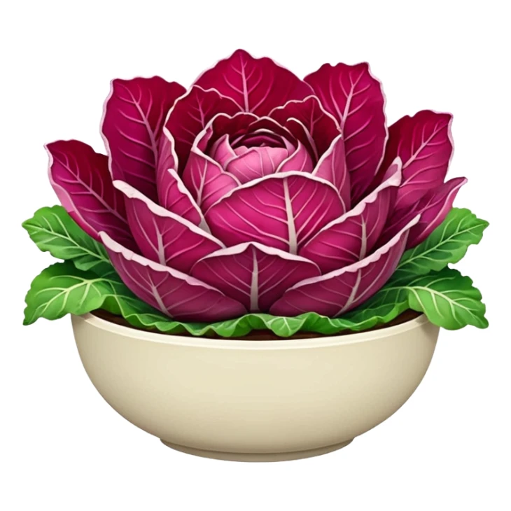 red napa cabbage in a bowl sticker
