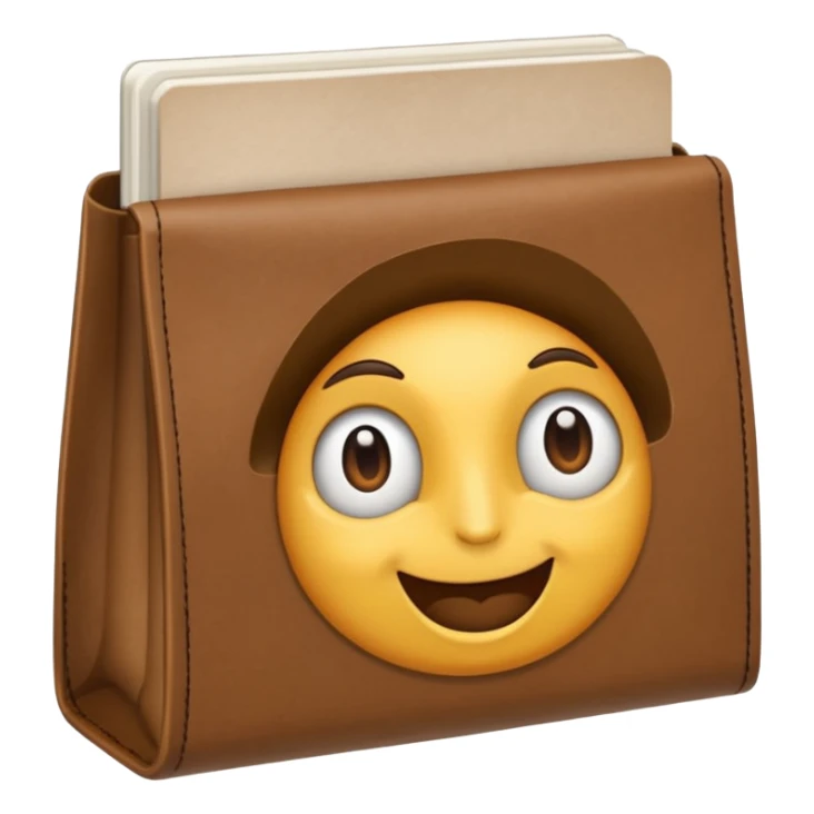 bolsa de papel con una libreta anillada sobresaliendo sticker