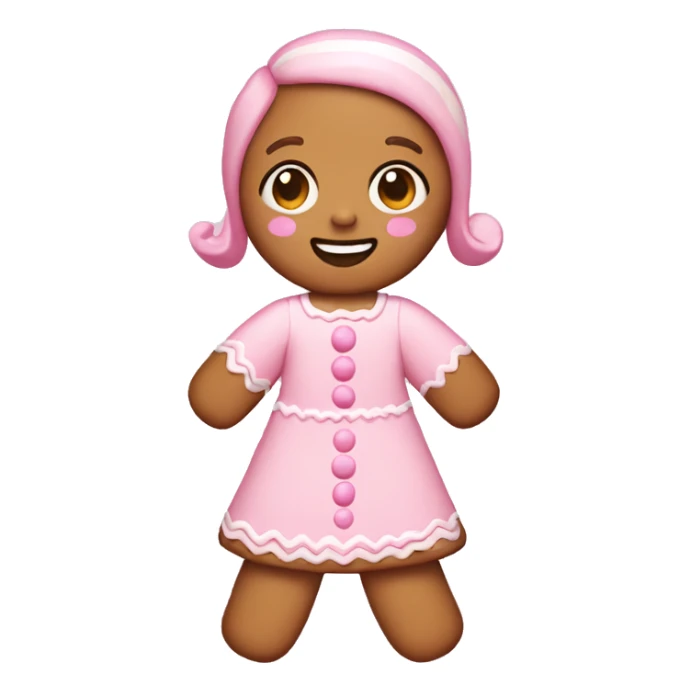 pastel pink gingerbread girl sticker