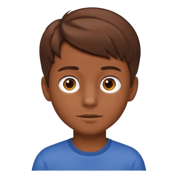 Myself brown hair boy sticker