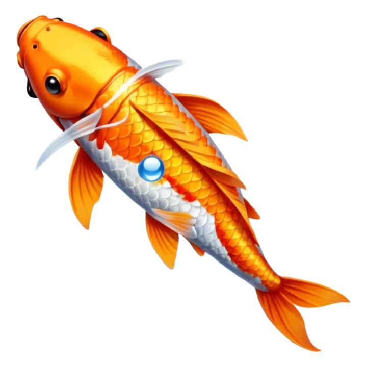 koi fish with water ripples sticker