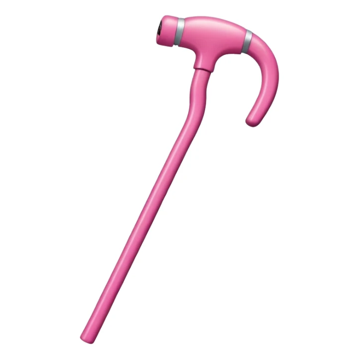 Pink cane sticker