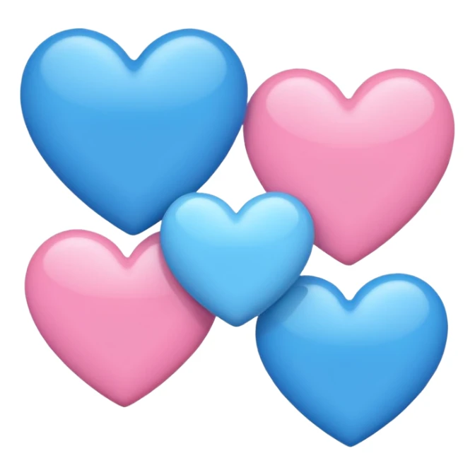 Pink or blue heart mixe sticker
