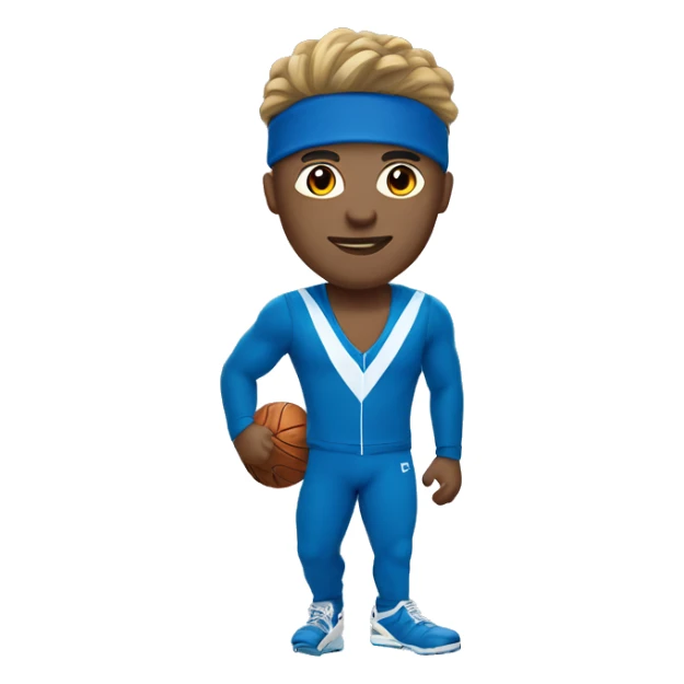 sport man in blue sport suit sticker