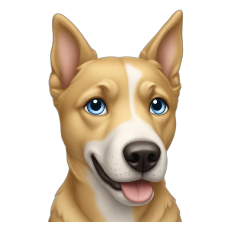 goold dog with blue eyes sticker