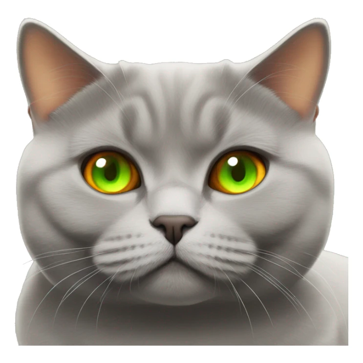 Orange Green eyed fat British shorthair cat  sticker