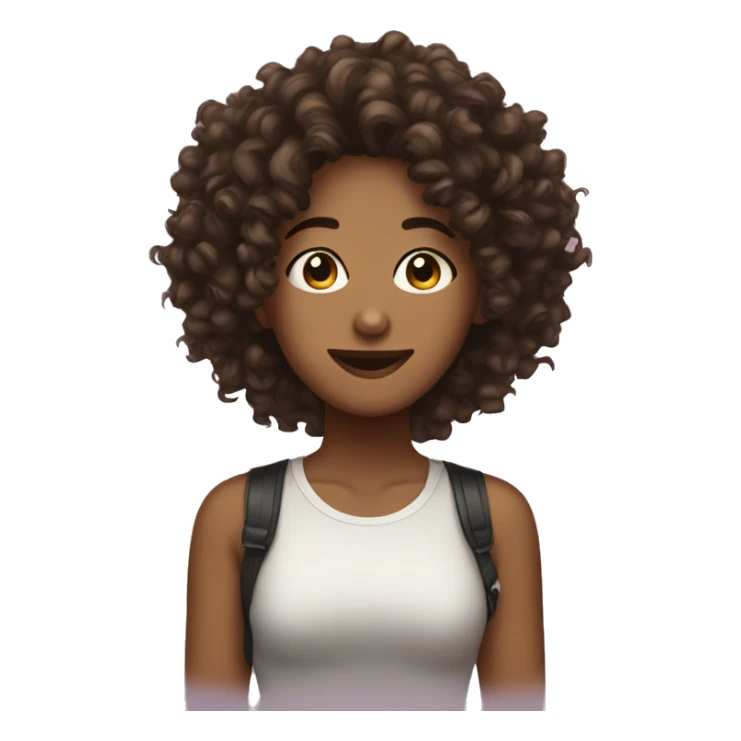 My best friend she has curly hair  sticker