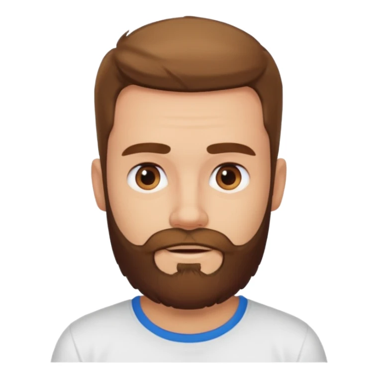 bearded man in white t shirt sticker