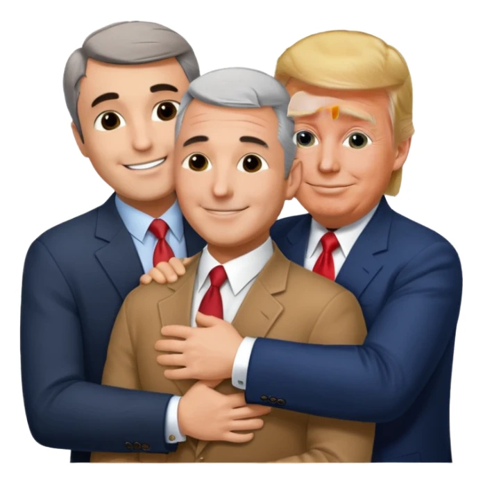 Charlie kirk, donald trump and jeffrey epstien hugging sticker