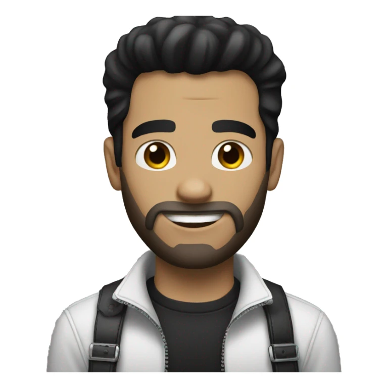 White Guy with black Hair on a Harley sticker