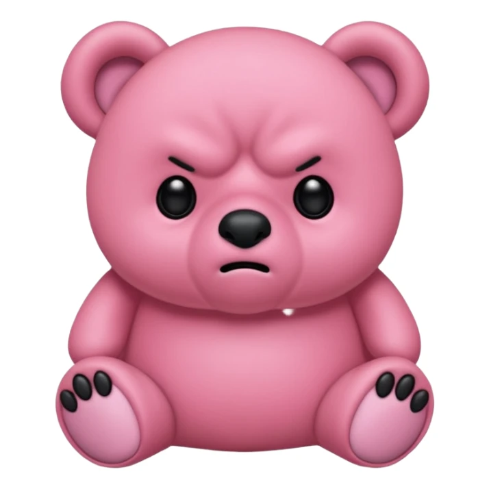 Osito gruñosito rosado sticker