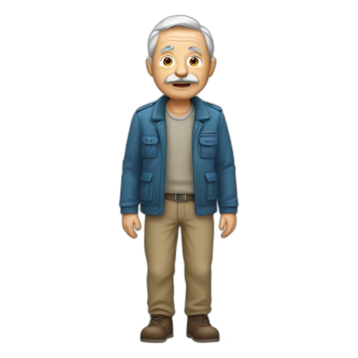 un vieil homme fatigué sticker