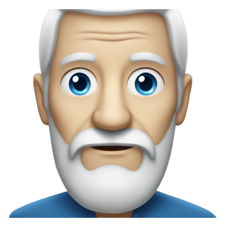 old man with beard portrait with blue eyes sticker