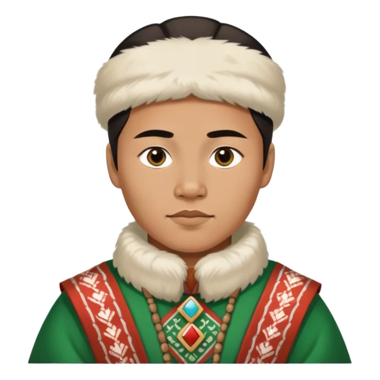 greenland citizen traditional outfit standing full scale sticker