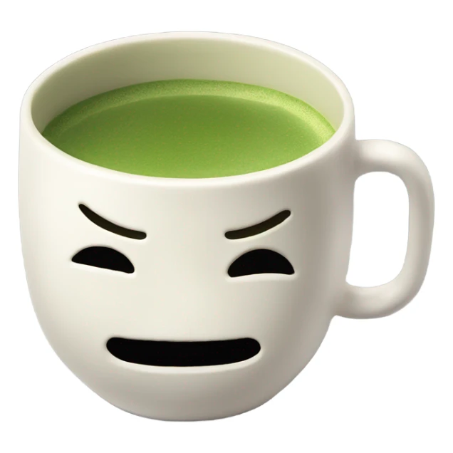 japanese matcha in ceramic cup (no face or anything) sticker