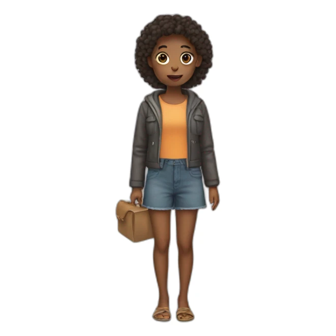 Girl in a big beg sticker