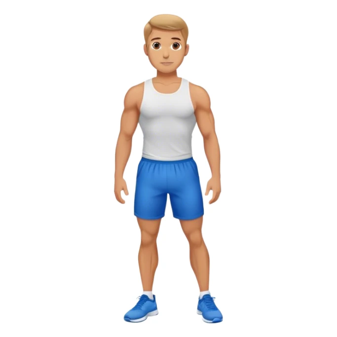 fit man with blue shorts stability ball exercises sticker